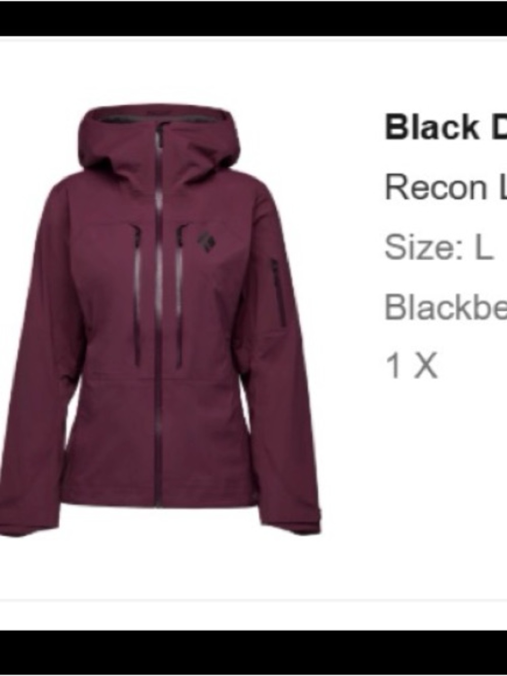 Black Diamond Women's Stretch Shell Jacket - BlackBerry